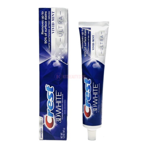 Kem Đánh Răng Crest 3D White Vivid Mint Ultra 147g | Làm Trắng Răng Hiệu Quả